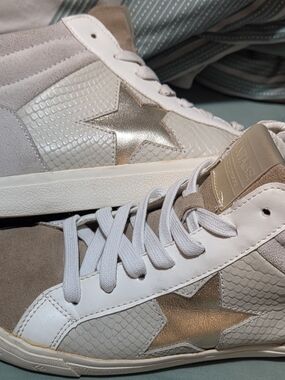 Vintage Havana Axel Blush Taupe Multi Star High Tops Size 9